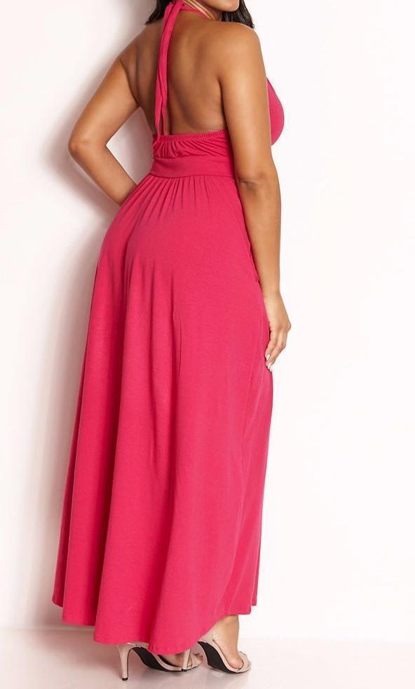 Halter Caged Maxi Dress – My Forte Boutique